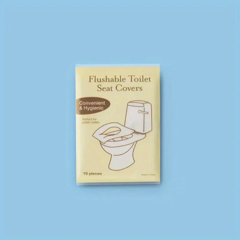 Disposable Toilet Seat Cover Portable Travel Camping Hotel Bathroom Toilet Mat Pads Degradable Soluble Water Toilet Covers Paper