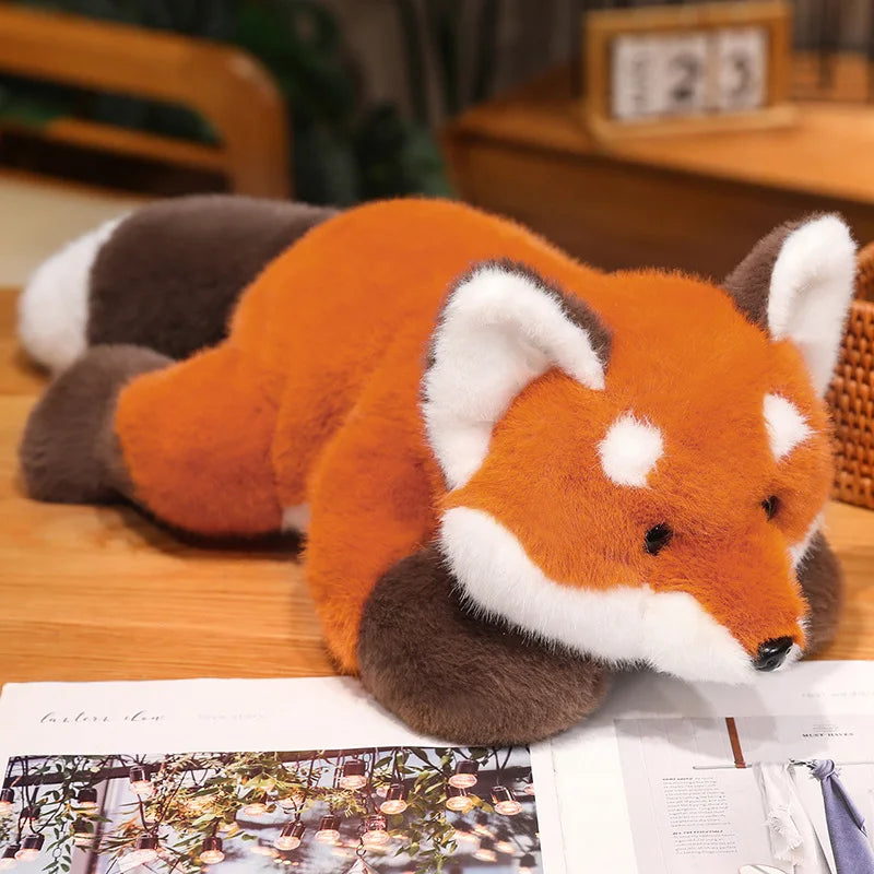 30-60cm New Stuffed Anime Figure Doll Turned Red Panda Plushie Doll Fluffy Hair Red Raccoon Animals Hug Throw Pillow Kids
