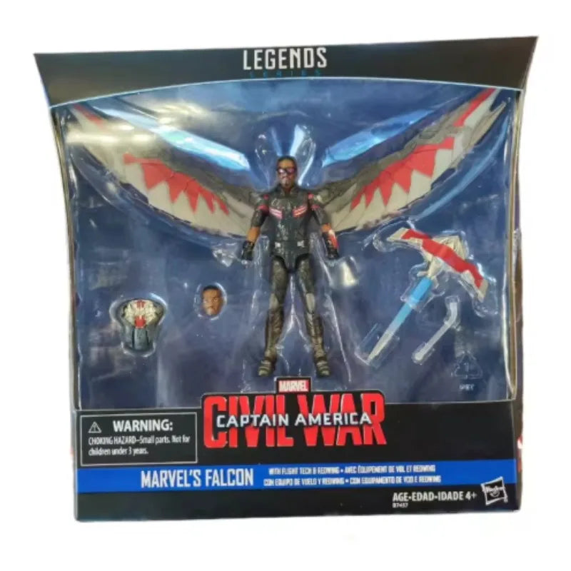 Original Hasbro Marvel Legends Series Captain America MARVEL'S FALCON Anime Figure Toys Collection Ornaments