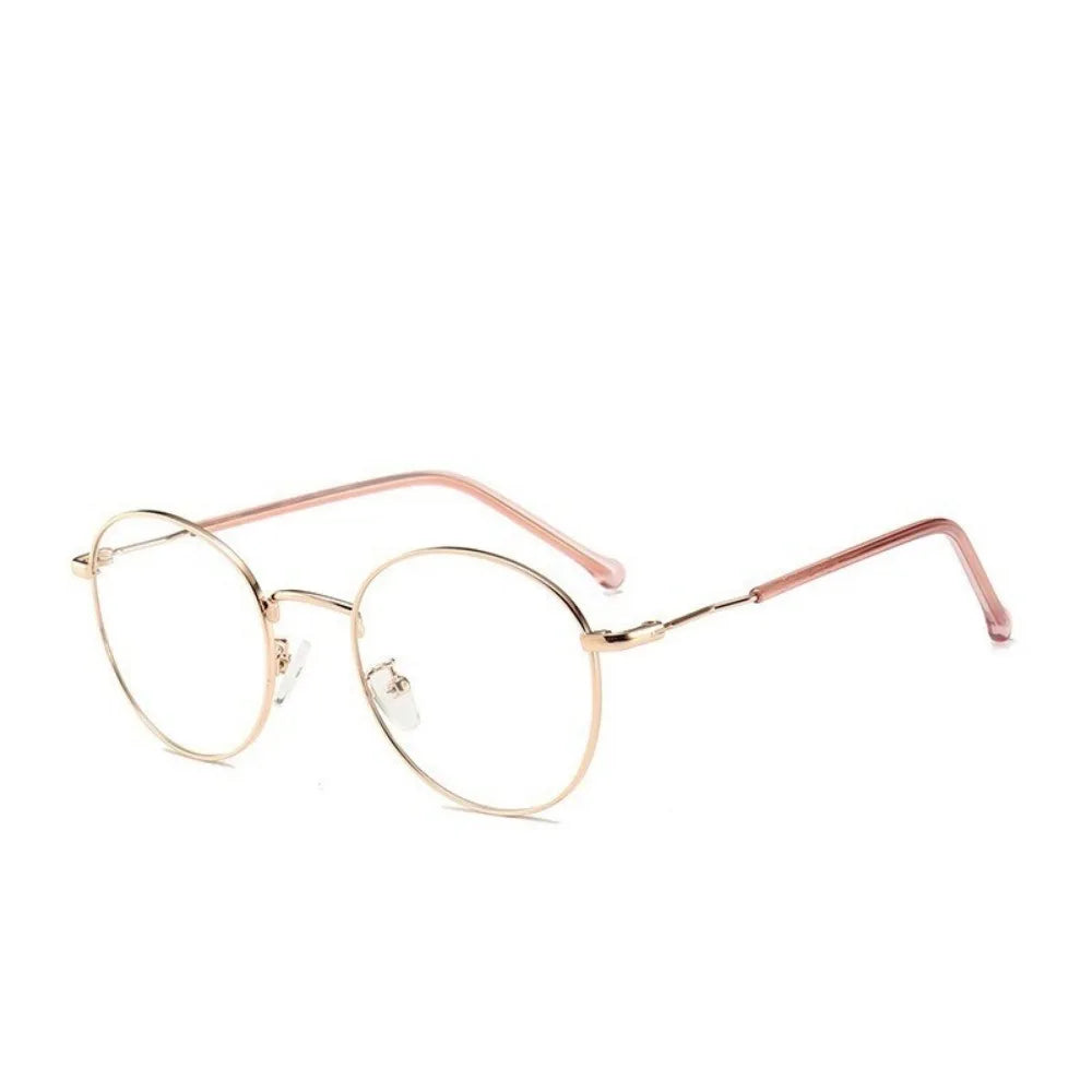 Anti Blue Light Myopia Glasses Women Oval Metal Frame Computer Glasses Fashion Glasses