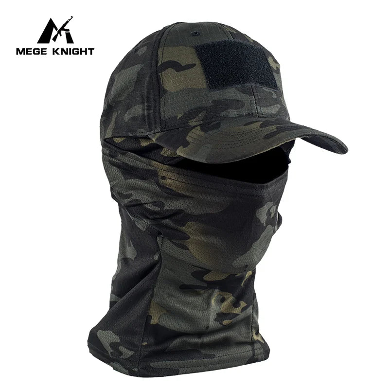 Tactical Camouflage Mask Hat Baseball Cap Skullies Knitted Elastic Outdoor Cap