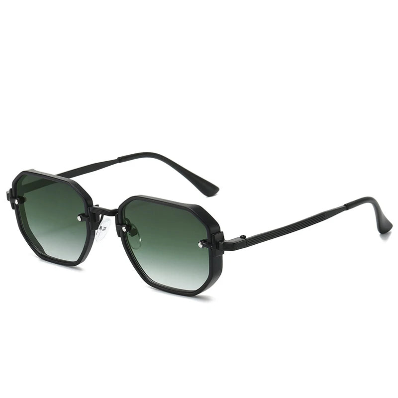 JNPCXI New Fashion Square Sunglasses Men Punk Shades UV400 Retro Metal Trending Gradient Women Sun Glasses