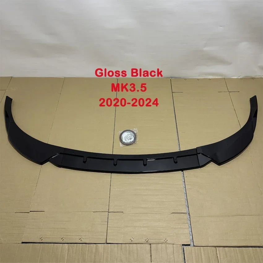 For Hyundai I30N MK3 MK3.5 2020-2024 Car Front Bumper Lip Splitter Diffuser Body Kit Spoiler Bumper Guard Protector Gloss Black
