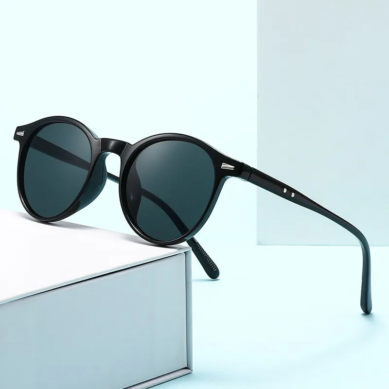 Internet Celebrity Small Round Frame Sunglasses for Men and Women UV Resistant and Sunscreen Sunglasses