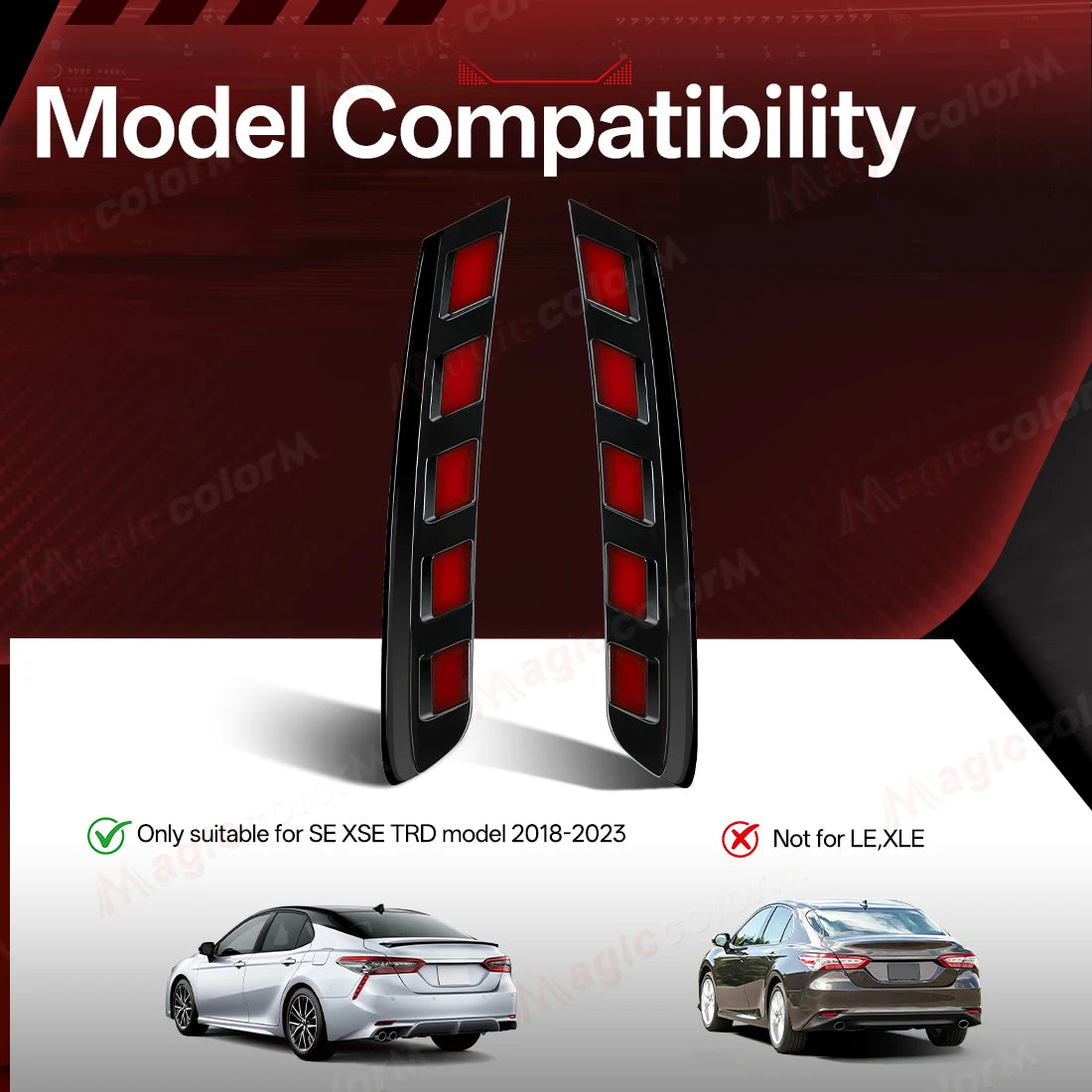 For Toyota Camry SE XSE TRD 2018 2019 2020 2021 2022 2023 Car Tail Lamps Rear LED Daytime Running Lights Brake Turn Signal