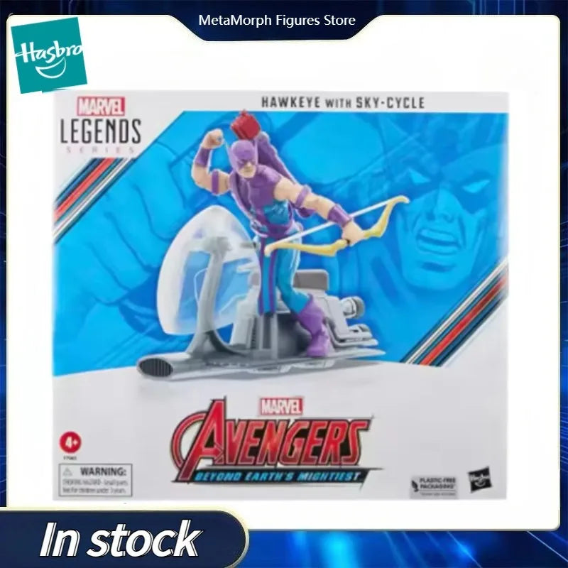 Original Hasbro Marvel Legends Series Avengers BEYOND EARTH'S MIGHTIEST Hawkeye with Sky-Cycle Anime Figure Collection Model Toy