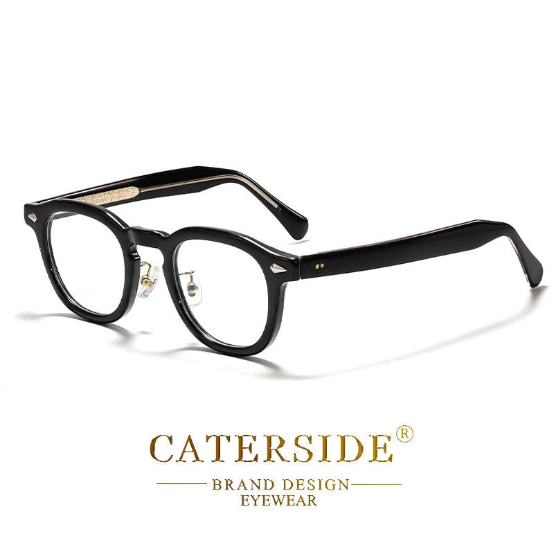 CATERSIDE New Simple Tr-90 Eyeglass Frame Men's Glasses Frame Round High-Quality Women's Daily Reading Decorative Eyeglassese