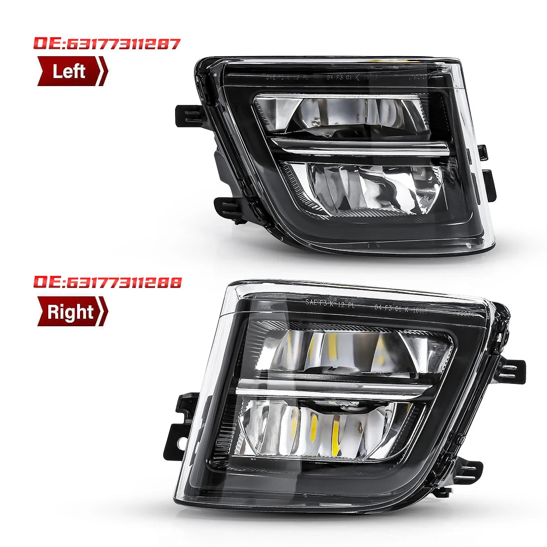 OE: 63177311288 63177311287 For BMW 7 Series F01 F02 F03 730i 740i 750i 760i Car LED Fog Lamps Front Bumper Driving Lights 12V