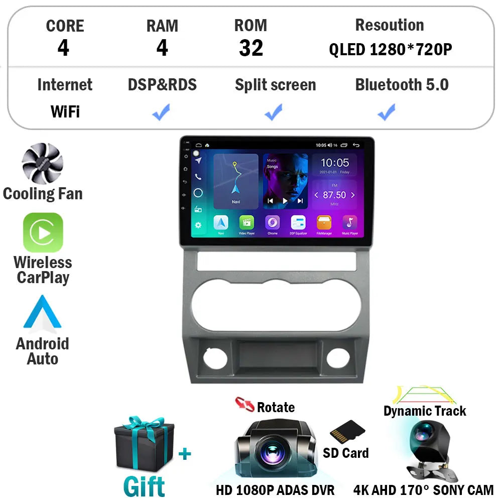 Android 15 Car Radio Multimedia Video Player For GAZ Gazelle Next 2016+ 2 Din Navigation GPS Carplay Autoradio Stereo WIFI 4G BT