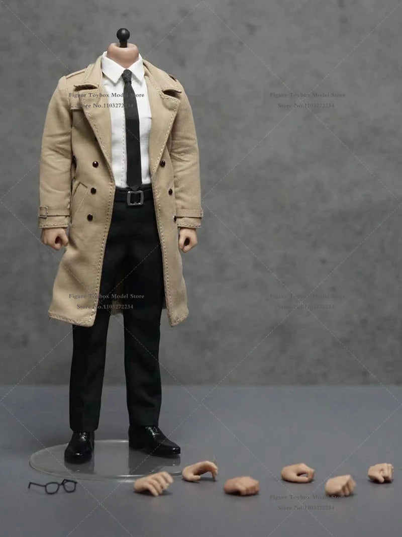Manipple Studio 1/12 Mr. Ben Cosplay Black Suit & Windbreaker Body Set 6" Figure