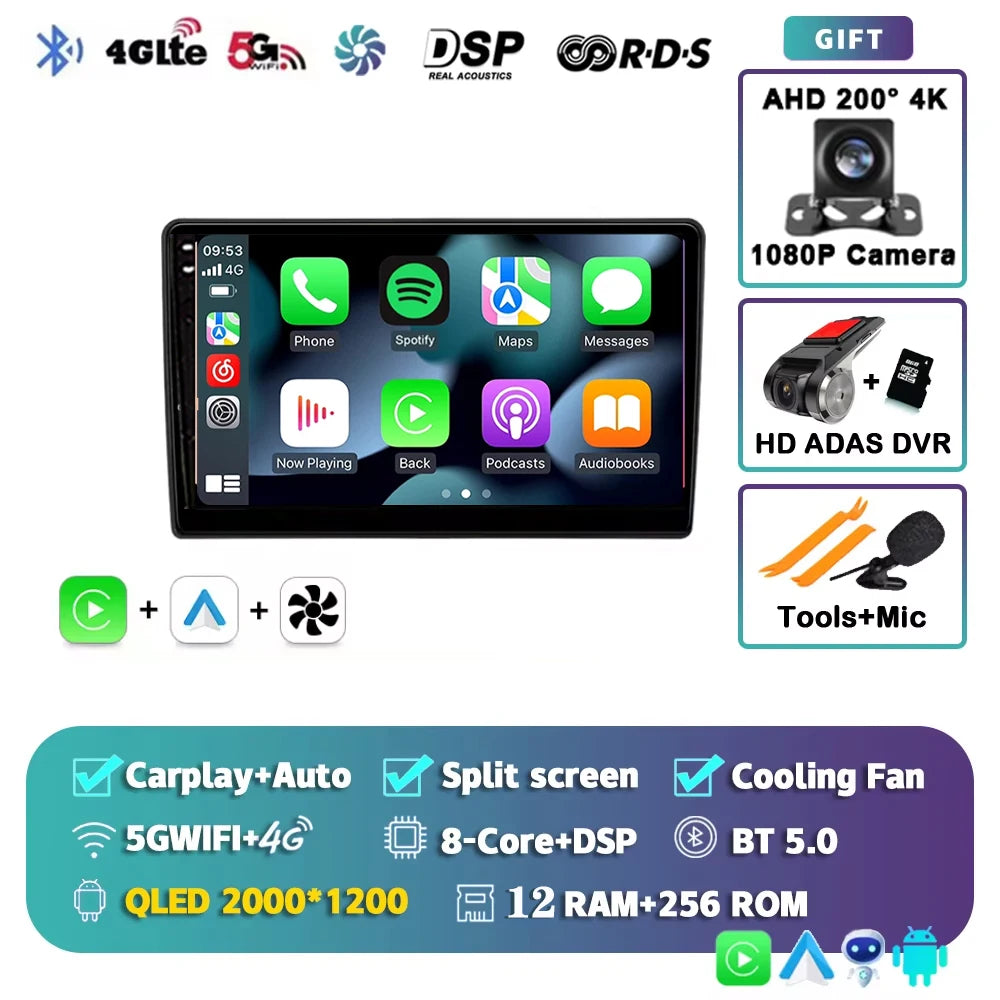 Android 15 Car Radio For Citroen Berlingo B9 Peugeot Partner Wireless Carplay Android Auto Stereo 4G Car Multimedia Player DSP 2