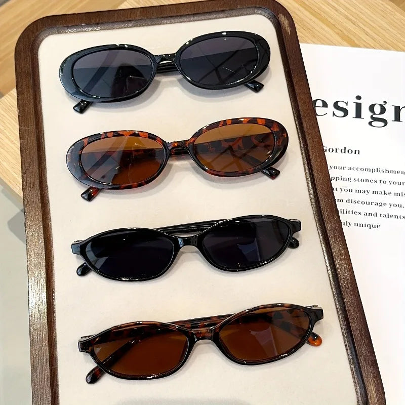 4PCS Fashionable Glasses with Leopard Printed Decoration Daily Decorative Gift Box for Family or Friends