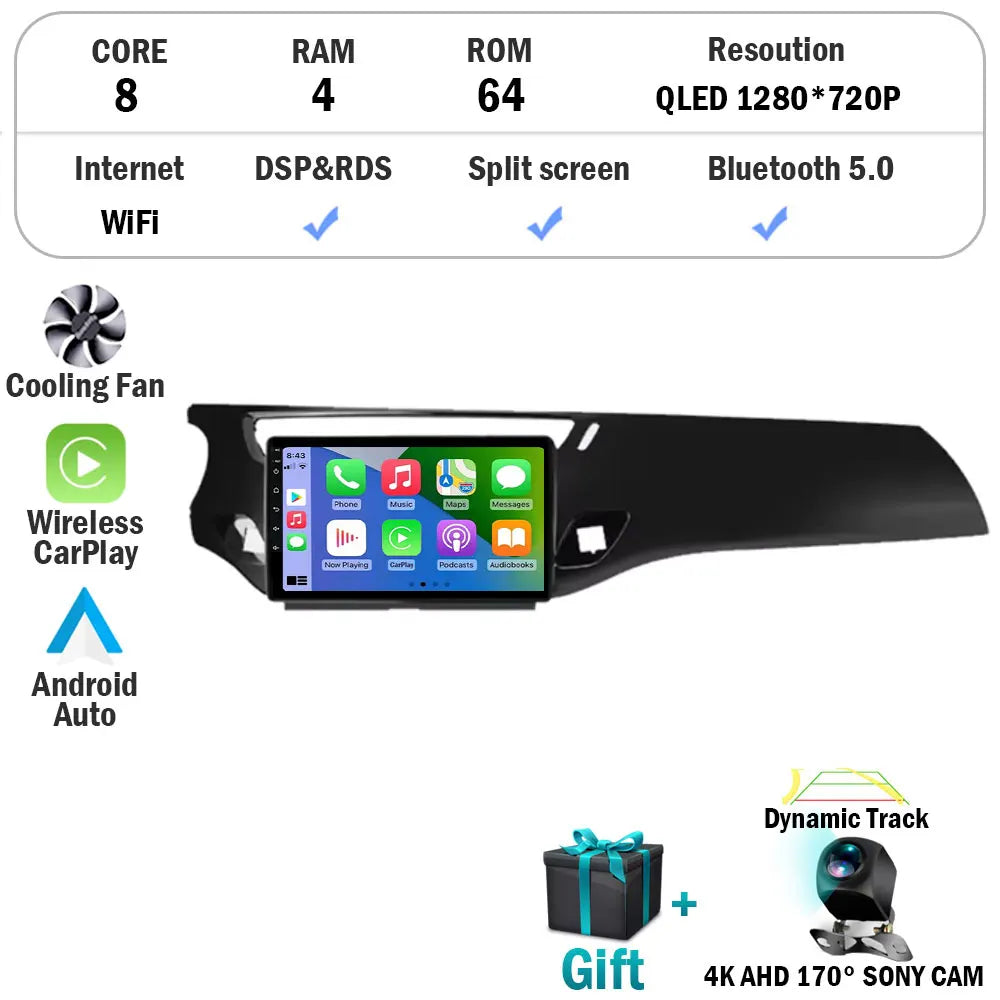 For Citroen C3 DS3 2010 - 2016 Car Radio Carplay GPS Navigation Android 15 Auto BT 5G Wifi Multimedia Player Video No 2din DVD