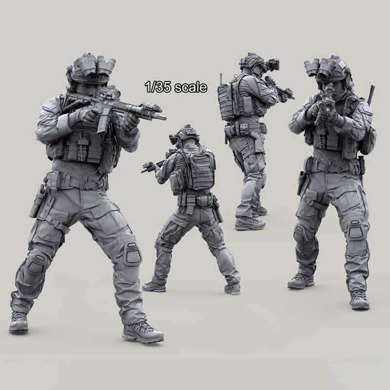 1: 35 Die Casting Resin Model GK Modern Special Forces Soldiers Unpainted (Assembly Required)