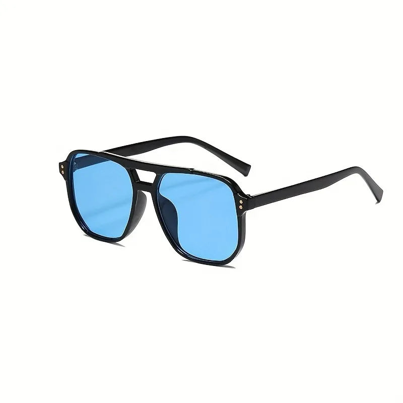 Stylish Blue Lenses Women'S Fashion Glasses - Black Frame Polycarbonate Lenses Perfect for Fashion-Forward Looks