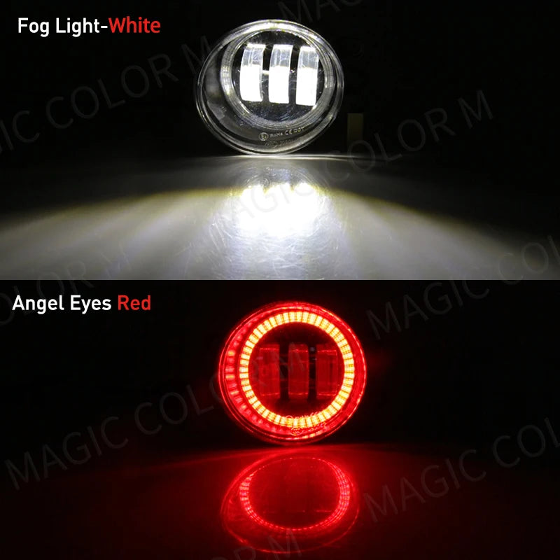 Angel Eye Fog Light For Toyota Highlander Kluger Avalon Prius C-HR CHR Estima 4Runner Car LED DRL Daytime Running Lamp 12V 2Pcs
