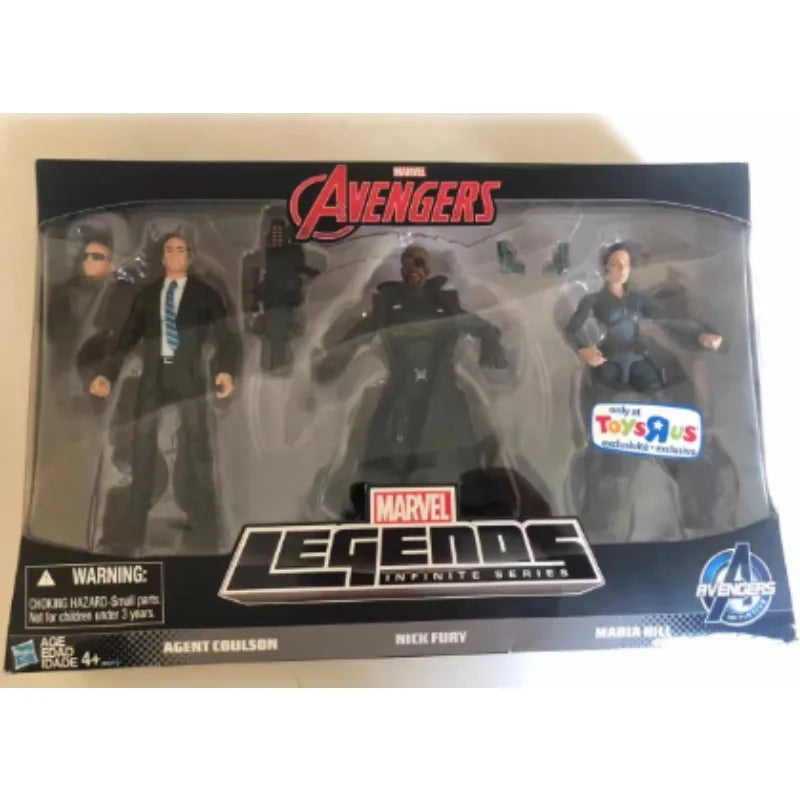 Original Hasbro MARVEL The Avengers AGENT COULSON&NICK FURY&MARIA HILL Anime Figure Model Collection Toy