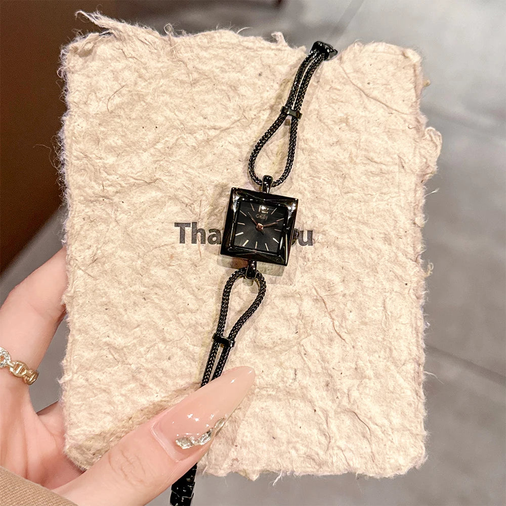 GEDI Square Women's Watch 2026 Bracelet Quartz Vintage Woman Watches Luxury Waterproof Fashionable Wristwatch Gifts