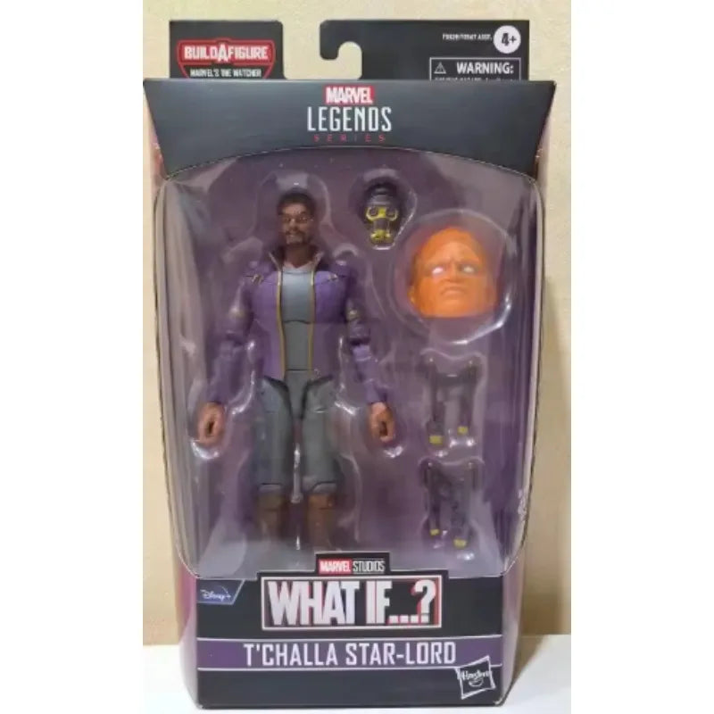 Original Hasbro Marvel Legends Series WHAT IF T'CHALLA STAR-LORD Anime Figure Toy Model Collection