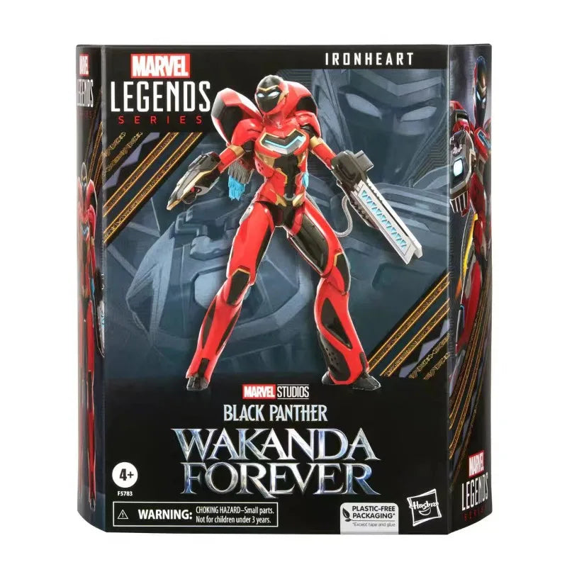 Original Hasbro Marvel Legends Series Black Panther Wakanda Forever Ironheart Anime Figure Toys Ornaments Model