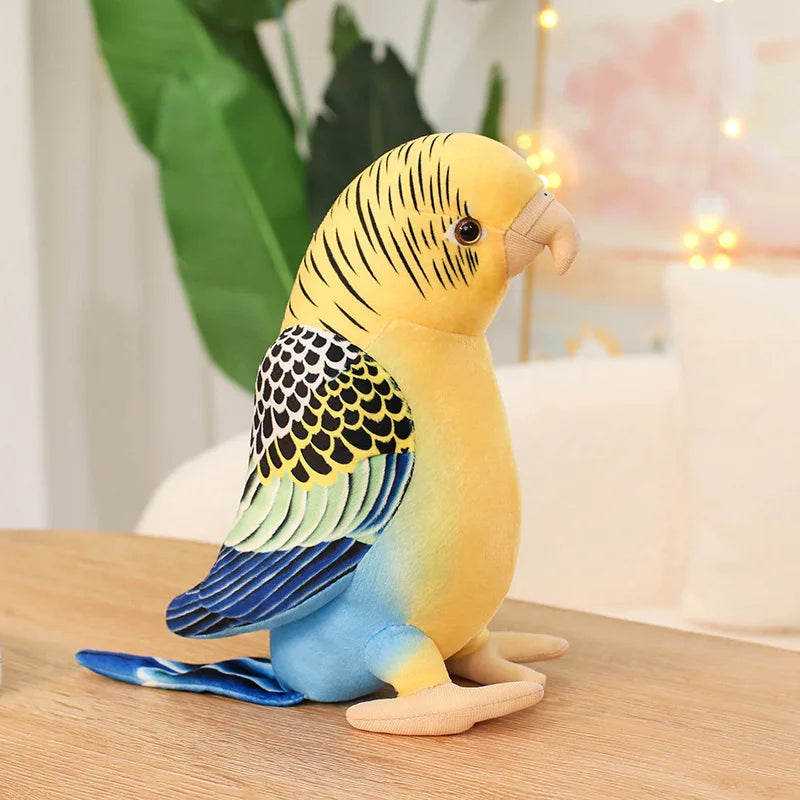 Simulation Stuffed Animal Cute Birds Parrots Toucan Eagle Peacock  Pigeon Plushies Toys Educational Gift