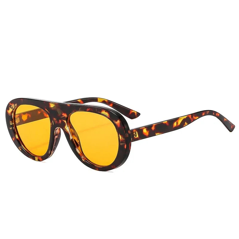 JNPCXI Vintage Pilot Women Sunglasses Fashion Black Orange Shades UV400 Men Trending Punk Sun Glasses