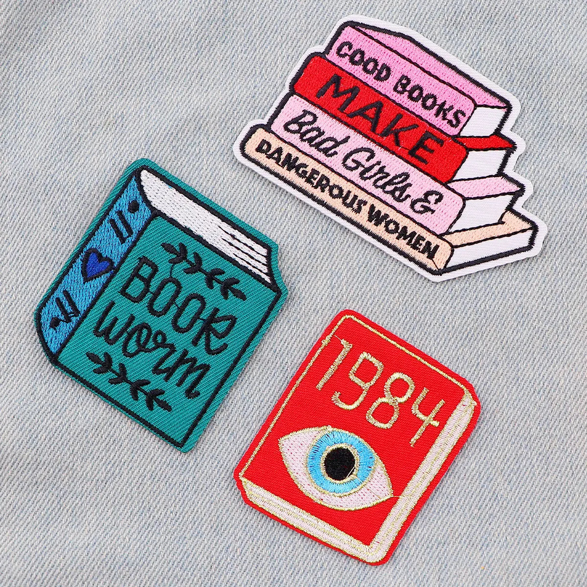 Books Patch 1984 Embroidery Patch Iron On Patches For Clothing Thermoadhesive Patches On Clothes DIY Sew Badges