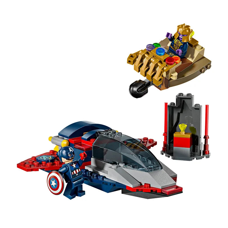 Lego building blocks Marvel high-tech starship fighter jet, spaceship model gift