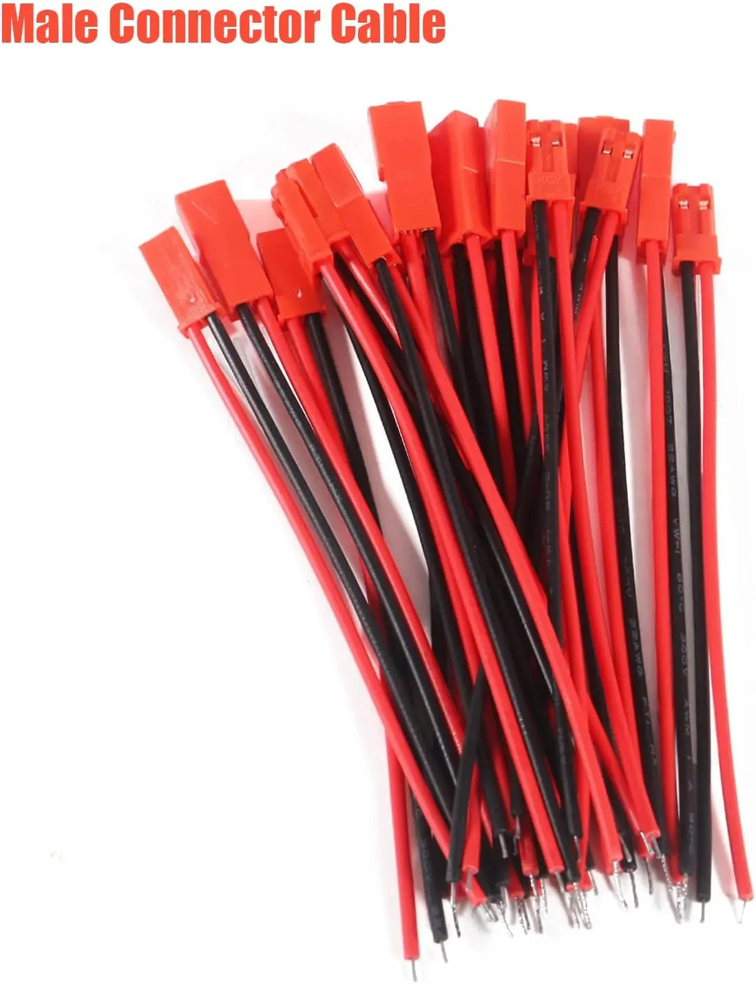 20 Pairs JST Plug Connector 2 Pin Male Female Plug Connector Cable Wire for LED Lamp Strip RC Toys Battery