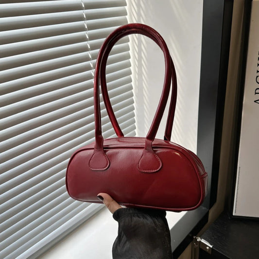 Advanced Sense Retro Pu Zipper Ladies Shoulder Bags Light Luxury Bags for Women