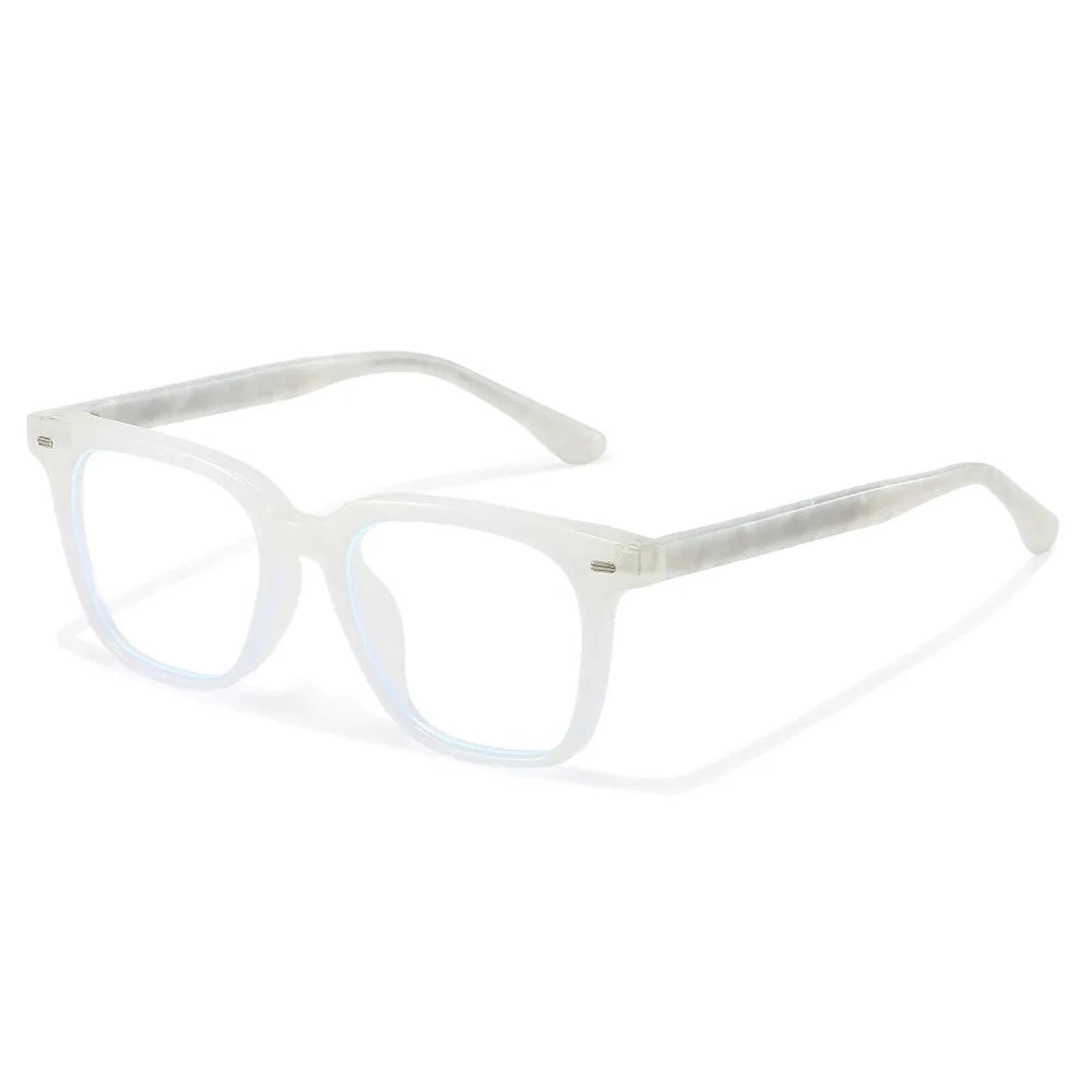 JNPCXI Fashion Unisex Square Prescription Glasses TR90 Anti Blue Light Clear Lens Reading Eyewear Optical Myopia Eyeglasses