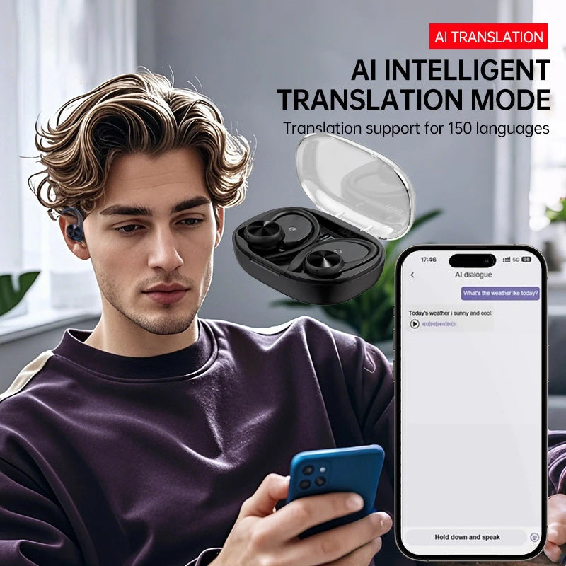 Language Translation Earbuds Online Support 144 Languages And Accent Translate Music And Call Wireless Translation Device 2025