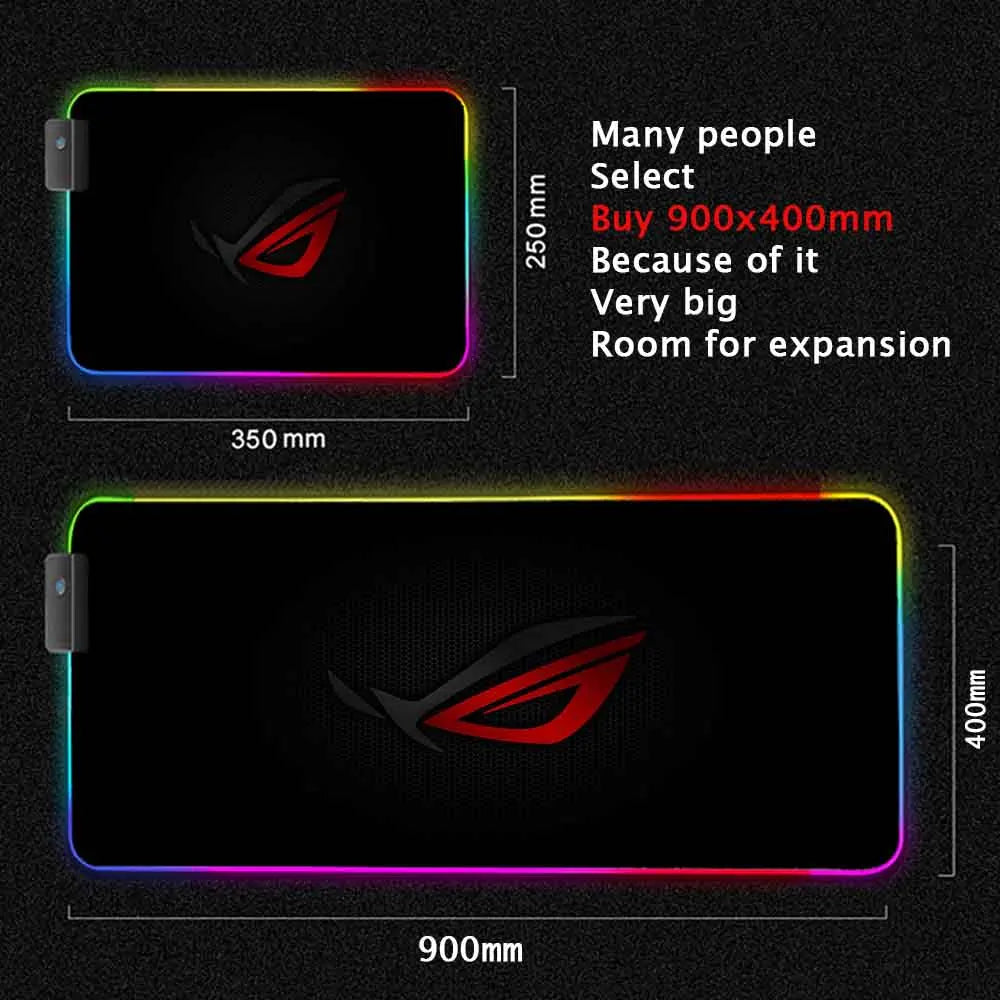 White City Asus Rog Mouse Pad Rgb Backlit Mat Keyboard Gaming Mouse Mat Pc Rug