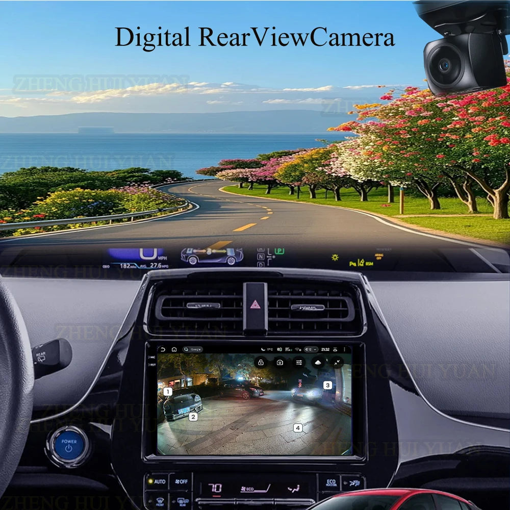 Android 15 Car Radio For Toyota Prius XW50 2015 - 2020 AI Voice Wireless Carplay Multimedia Video Player Navigation GPS Stereo