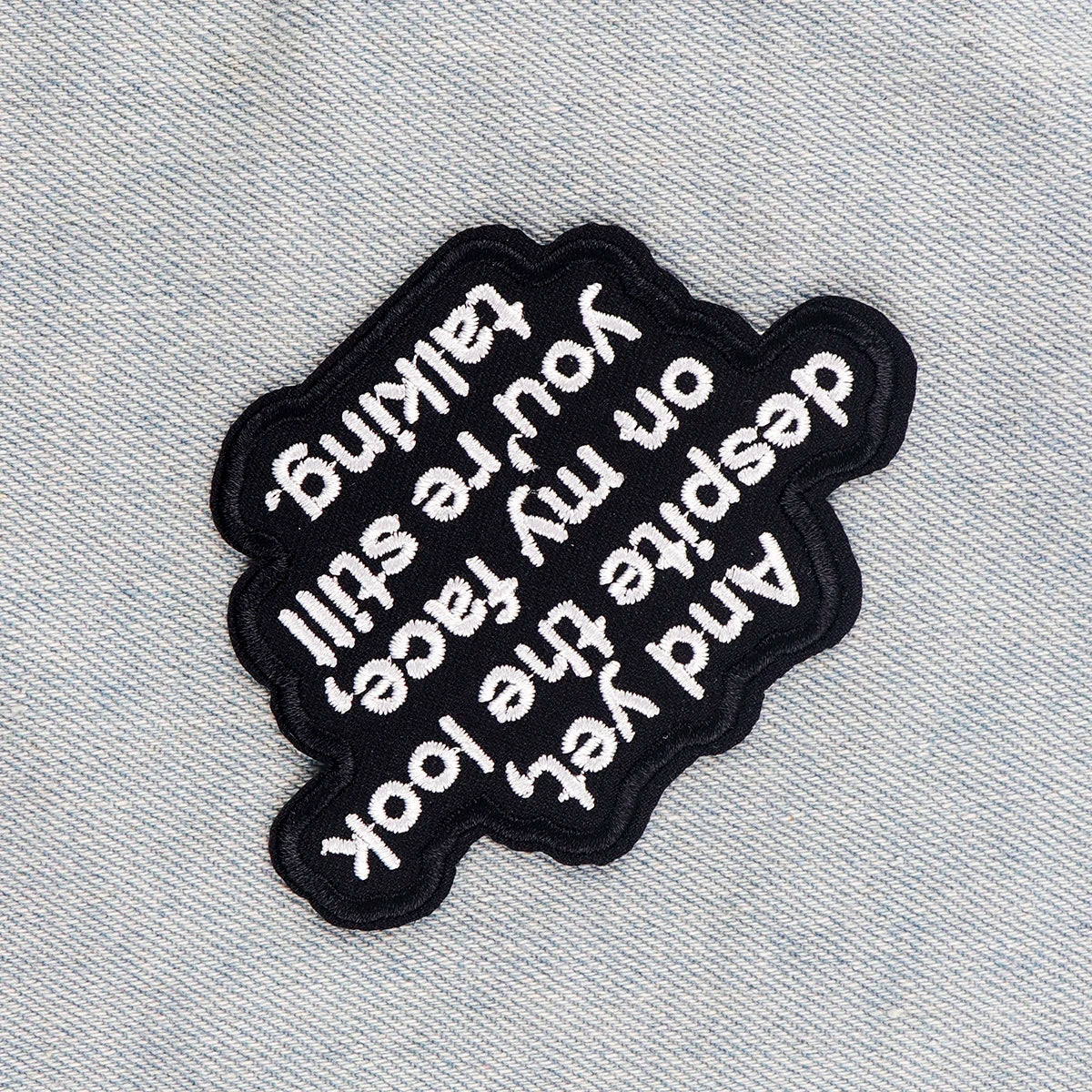 Funny Quotes Embroidery Patch Letters Iron On Patches For Clothing Thermoadhesive Patches On Clothes DIY Sew Badges