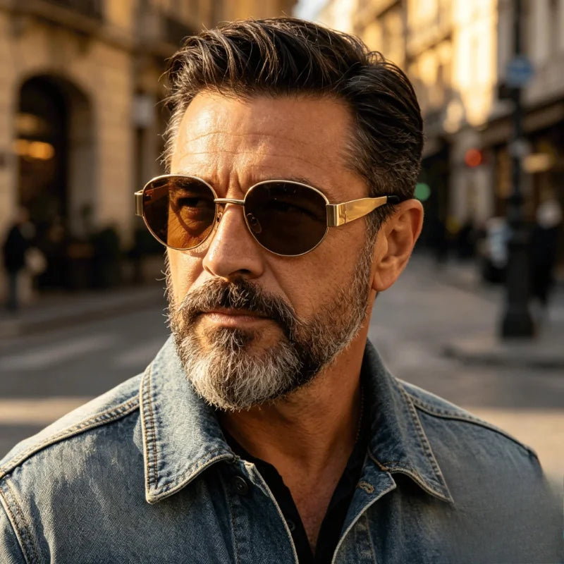 Fashionable Retro Oval Sunglasses for Men and Women UV Protection Suitable for Various Outdoor Activitie Beaches Gifts Etc
