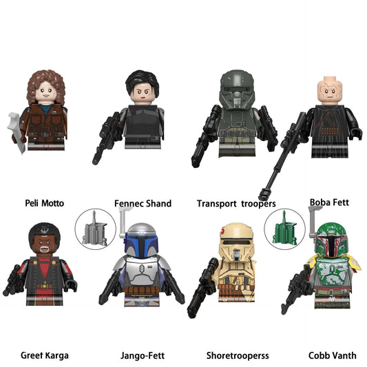 8pcs Anakin Darth Vader Obi-Wan Cal Kestis Jedi Star Wars Mini Man Figures M6