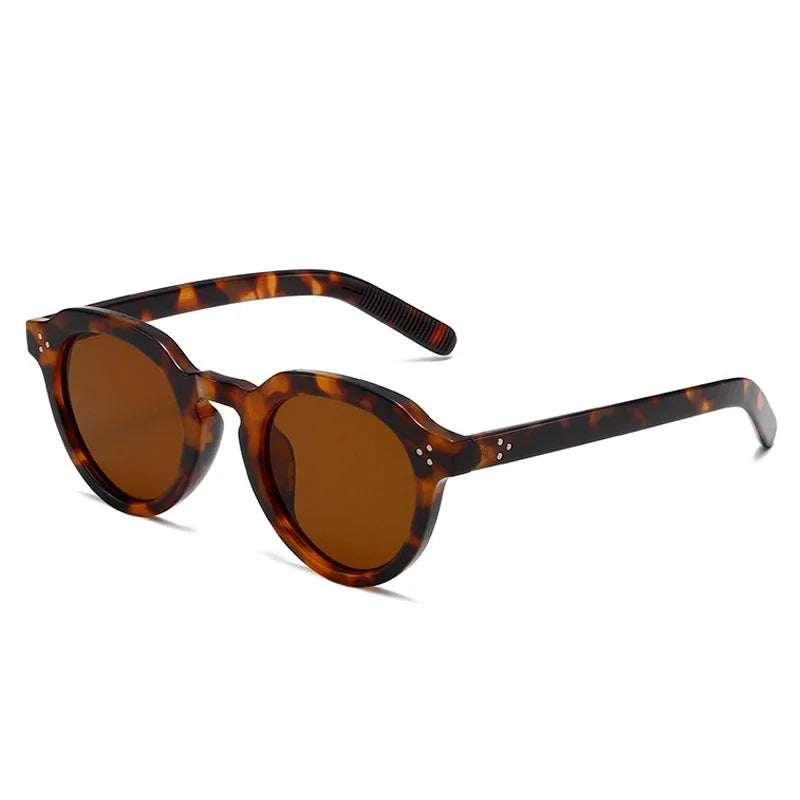 JNPCXI Oval Sunglasses Women Fashion Clear Black Orange Shades Retro Rivets Men Punk Trending Sun Glasses UV400