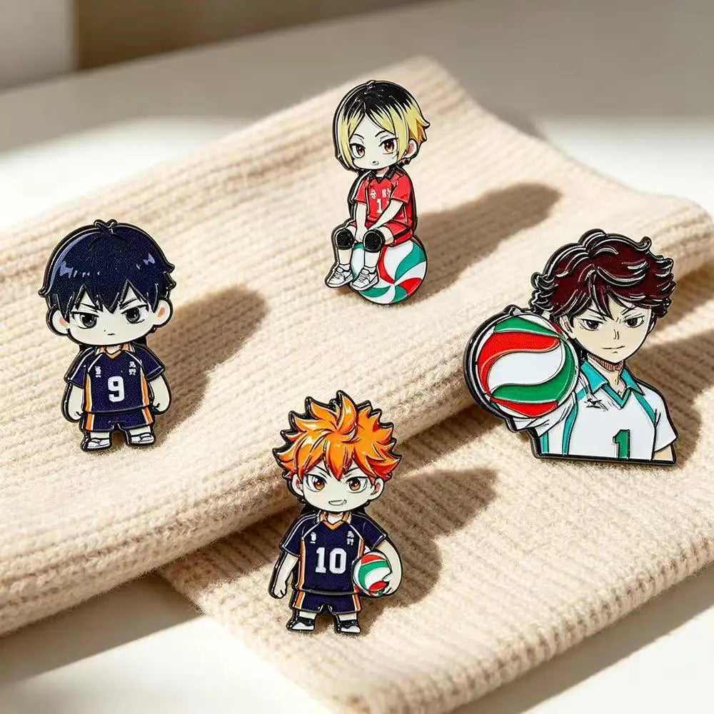 4/8PCS Cute Boys Enamel Pin Cartoon Anime Badge On Backpack Lapel Pins Kawaii Brooches for Jackets Cosplay Accessories Gift Toys