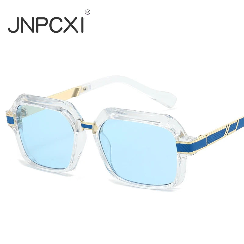 JNPCXI New Men Vintage Square Sunglasses Fashion Retro Sun Glasses Luxury Brand Design Shades Eyewear Women Goggles