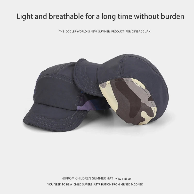 2266-New children's quick-drying hat - summer outdoor camouflage sports baseball cap for both boys and girls
