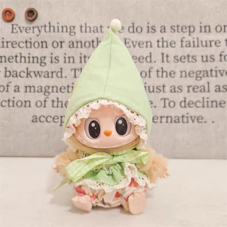 Labubu Clothes For 15-17CM I II III Labubu Outfits Mini Plush Cotton Idol Doll Universal Clothing  Party Accessories Gifts