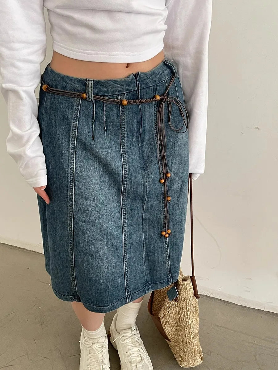 Ethnic Style Braided Waist Rope Slim Personality Tassel Hemp Rope Beaded Belt Ins Style Multi-Functional New