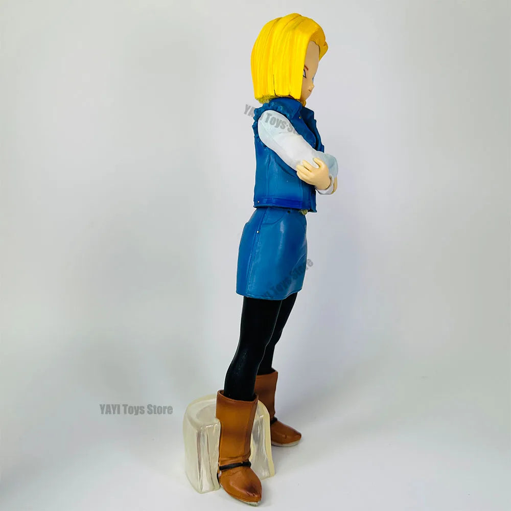 25CM Dragon Ball Z Android 17 18 Anime Figure Android 18 PVC Action Figures