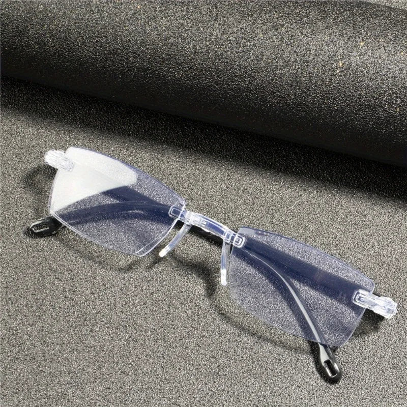 17pcs Anti-Blue Light Frameless Reading Glasses Fashionable Eyeglasses Simple Reading Glasses Unisex