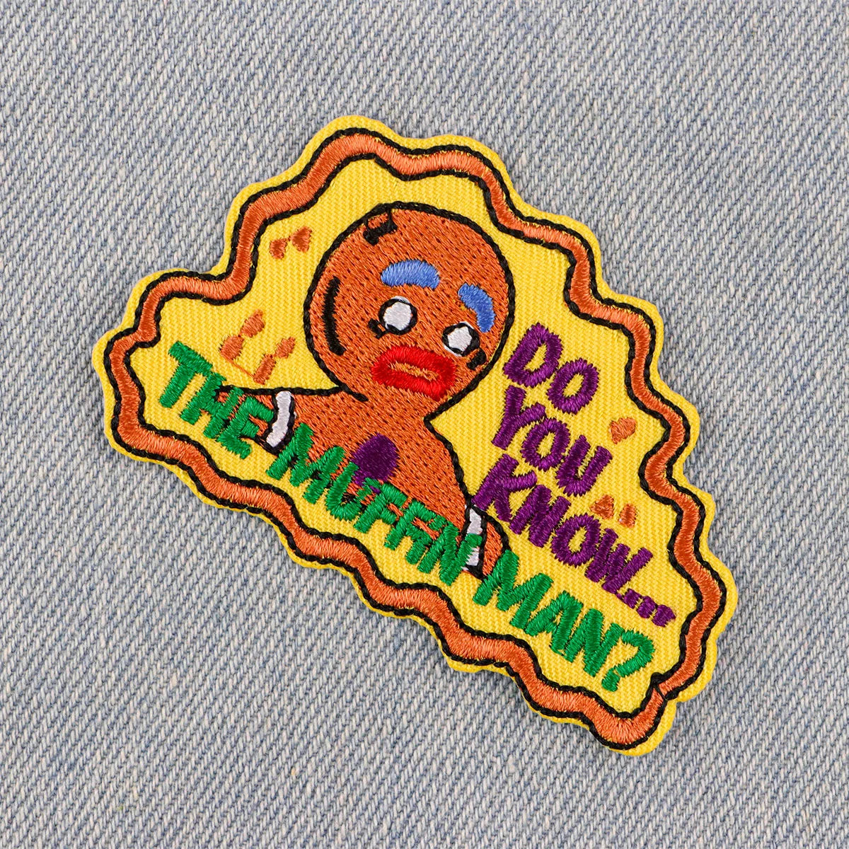 Gingerbread Man Embroidery Patch Funny Quotes Iron On Patches For Clothing Thermoadhesive Patches On Clothes DIY Sew Badges