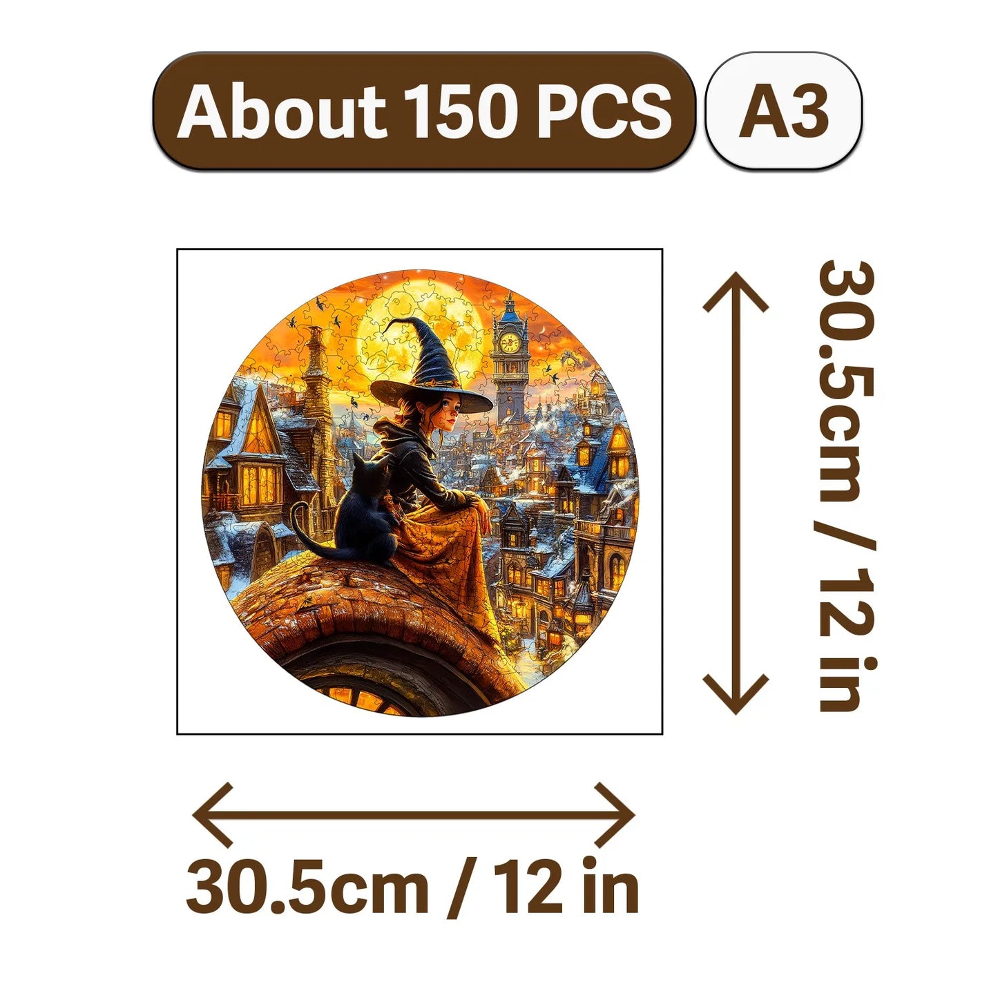 Children and The Queen Wooden Jigsaw Puzzle Wood Home Decor Painting Christmas and Halloween Gift Toy for Teen and Kid