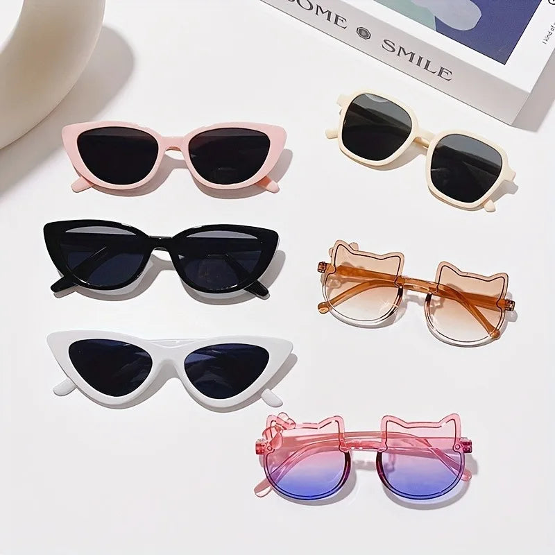 6 Pairs of Fashionable Decorative Frame Glasses Birthday Party Gifts Photo Props Daily Accessories Glasses Lightweight Design