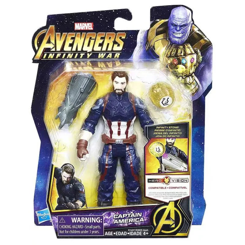 Original Hasbro MARVEL The Avengers SCARLET WITCH/Captain America/BLACK WIDOW/HULK/FALCON/ROCKET RACCOON&GROOT Anime Figure Toy