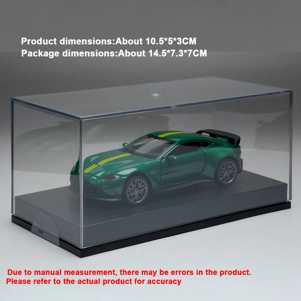 1:43 Scale Valkyrie V12 Miniature Model Alloy Diecast Car Toys Rubbre Tires Doors Opened Metal Body Vehice Gift with Acrylic Box